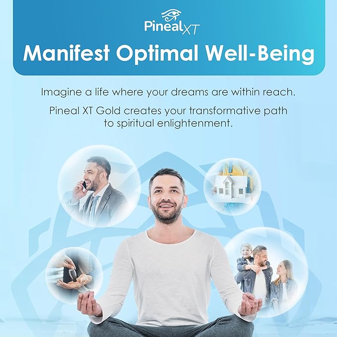 Pineal XT Gold - Pineal Gland Supplement - Third Eye Awakening - Focus and Memory Supplement for Brain - 7 Powerful Ingredients Decalcify, Detox, and Activate Your Pineal Gland, 3 Pack