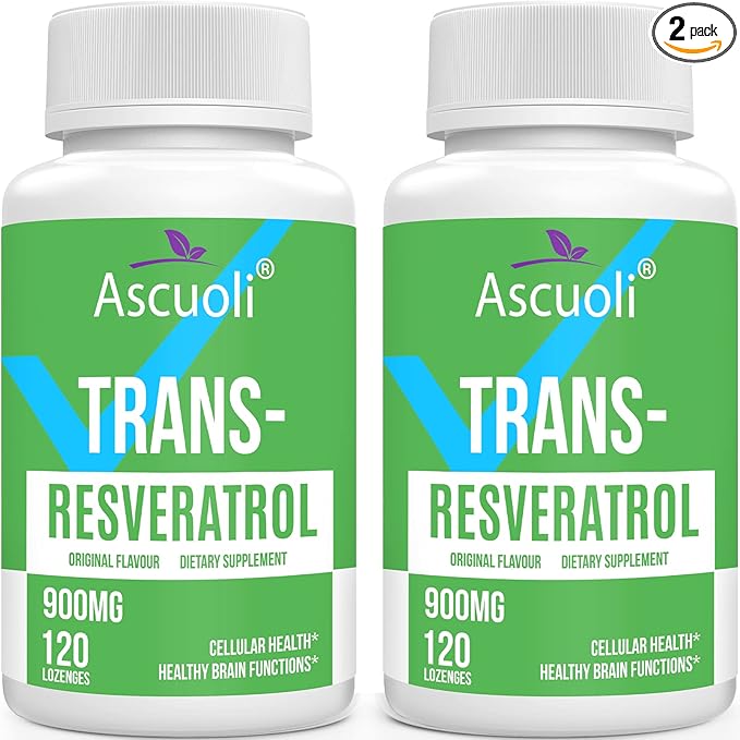 Sublingual Trans-Resveratrol Purity 99%, 3-in-1 Advanced Formula Resveratrol Supplement for Boost NAD+, Immune & Energy Support, Anti-Aging, Skin Health & Antioxidant, 240 Lozenge (240-Day Supply)