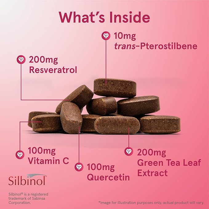 Jarrow Formulas® Resveratrol Synergy® 200 mg, Dietary Supplement, Heart Support, 60 Tablets, 60 Day Supply