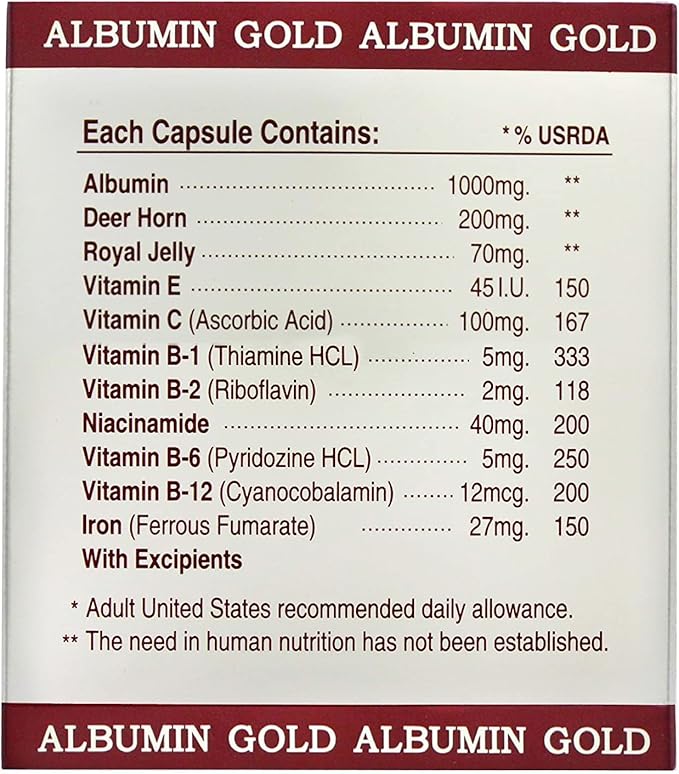 Natural Albumin Forte Deer Horn Royal Jelly - 1500mg/200 Softgel