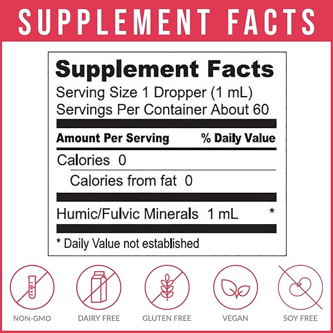 Body Ecology Ancient Earth Liquid Minerals | 100% Plant-Derived Trace Mineral Liquid Supplement | Fast-Absorbing Electrolyte Solution for Immune Support | 60 Servings (2 fl oz)