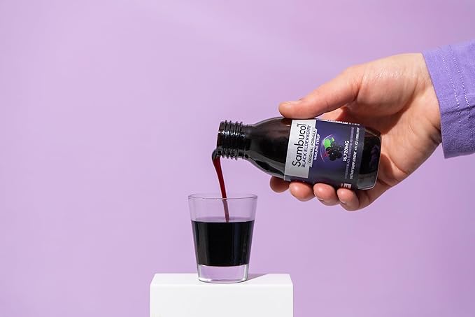 Sambucol Black Elderberry Syrup - Sambucus Elderberry Syrup, Black Elderberry Liquid, Immune Support, Elderberry Syrup for Kids and Adults, High Antioxidants, Gluten Free - Original Formula, 4 Fl Oz