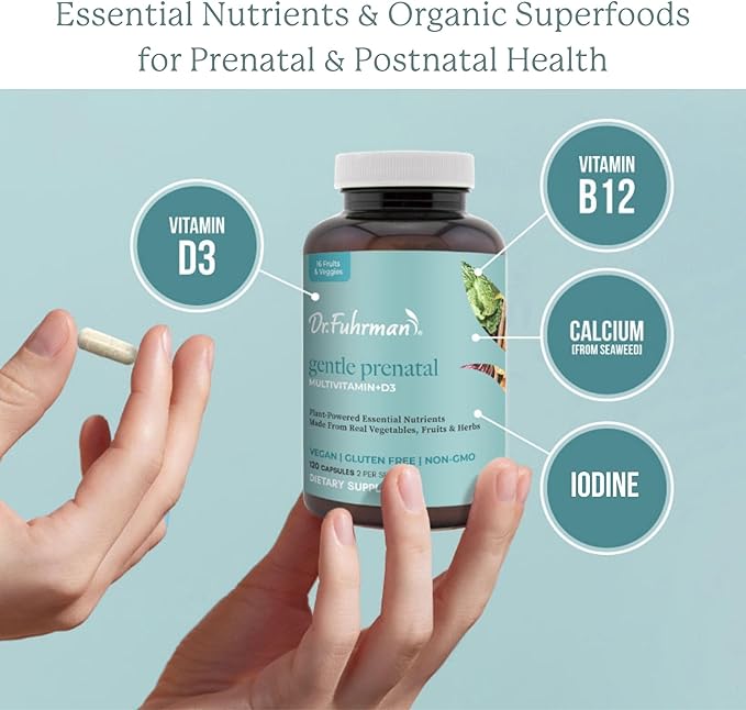 Dr. Fuhrman's Gentle Prenatal Multivitamin & Mineral Supplement with Iron - 120 capsules