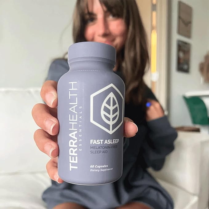 Terra Heath Essentials Fast Asleep - Melatonin Free, Sleep Support, Helps with Sleeplessness & Restlessness - All Natural, 30 Day Supply
