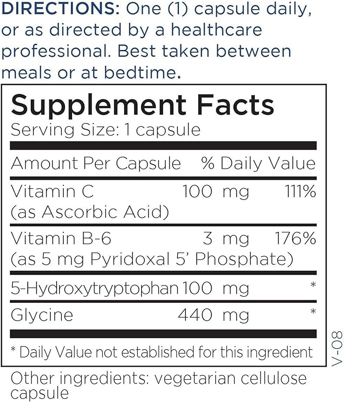 Metabolic Maintenance 5-HTP - 100mg with Vitamin B6 (P-5-P) Mood, Calm + Sleep Support Supplement - Naturally Derived from Griffonia Seeds, No Gluten (120 Capsules)