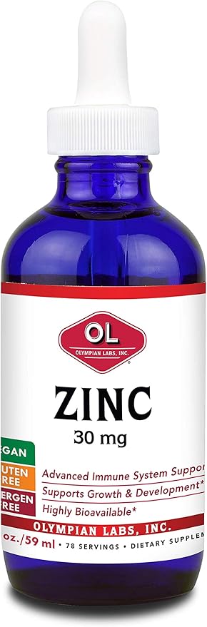 Olympian Labs Zinc, Liquid 30mg, 2 Fl Ounce