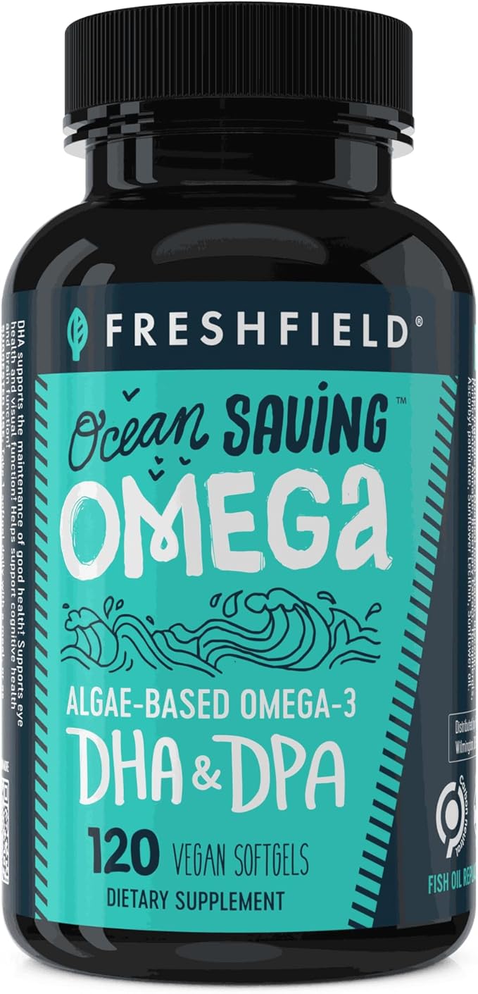 Ocean Saving Omega 3, The Fish Oil Replacement, 4-Month Supply, Sustainably Sourced, Highest Levels of DHA per Capsule (440 mg), Algae Oil, w/DPA (120 Count (Pack of 1))