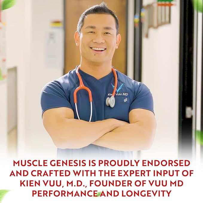 Muscle Genesis HMB and Vitamin D3 Supplement with Clinically Studied myHMB, Calcium and VIT C β 5000mg Per Serving β Promotes Recovery, Lean Muscle Mass, and Healthy Aging in Men