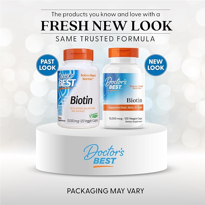 Doctor's Best Biotin to Support Hair, Skin, Nails, 120 Count