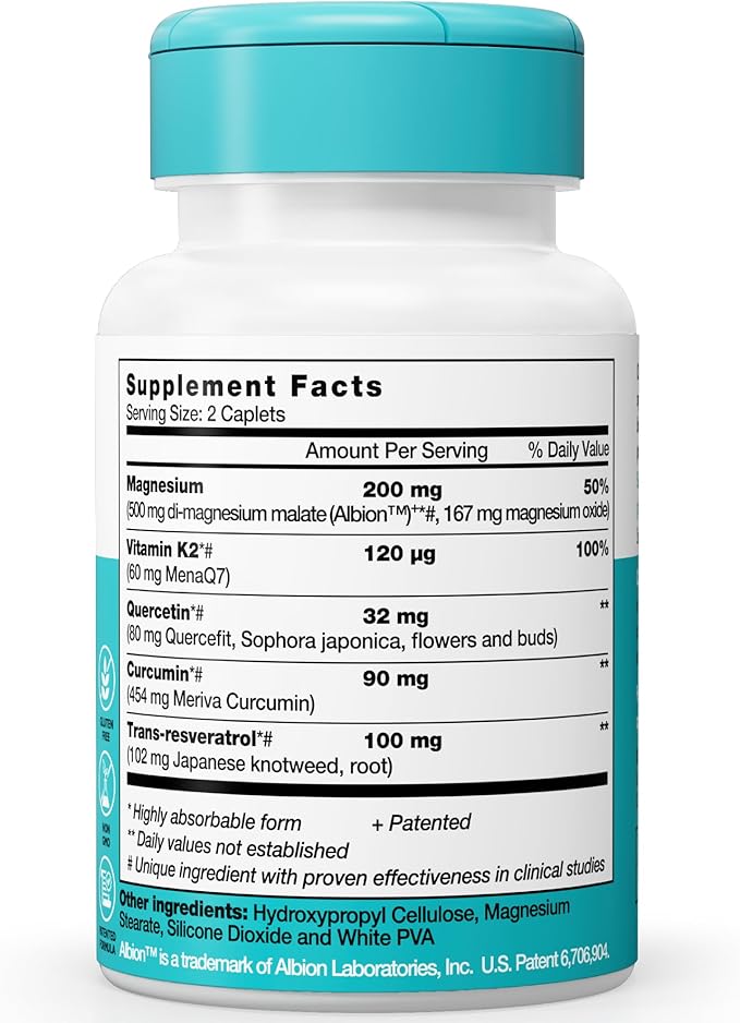 Heart Health - Heart Health & Blood Pressure Supplement for Men & Women, Supports Endurance, Recovery, Cholesterol & Cardiovascular Health, Plant-Based, Gluten-Free and Non-GMO, 60 Capsules