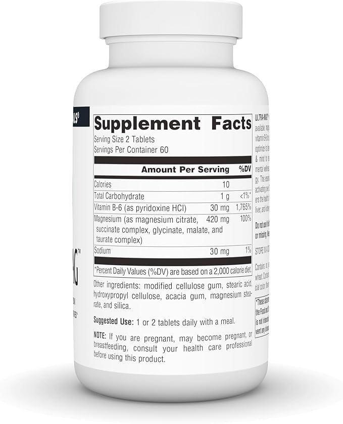 Source Naturals Ultra-Mag, 5-in-1 Bioavailable Magnesium - Relaxes Muscles & Calms Nerves* - 120 Vegan Tablets