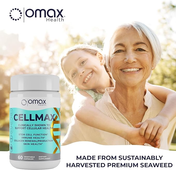 Cellmax - Supports Cellular Health, Clinically Proven, PolySea Seaweed Extract, Antioxidant Protection, Promotes Collagen Production, Boosts Immune Function, Sustainable & Pure Formula