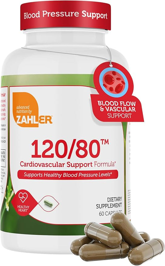 120/80 Cardiovascular Support Formula, Supports Healthy Blood Pressure Levels 60 Capsules.