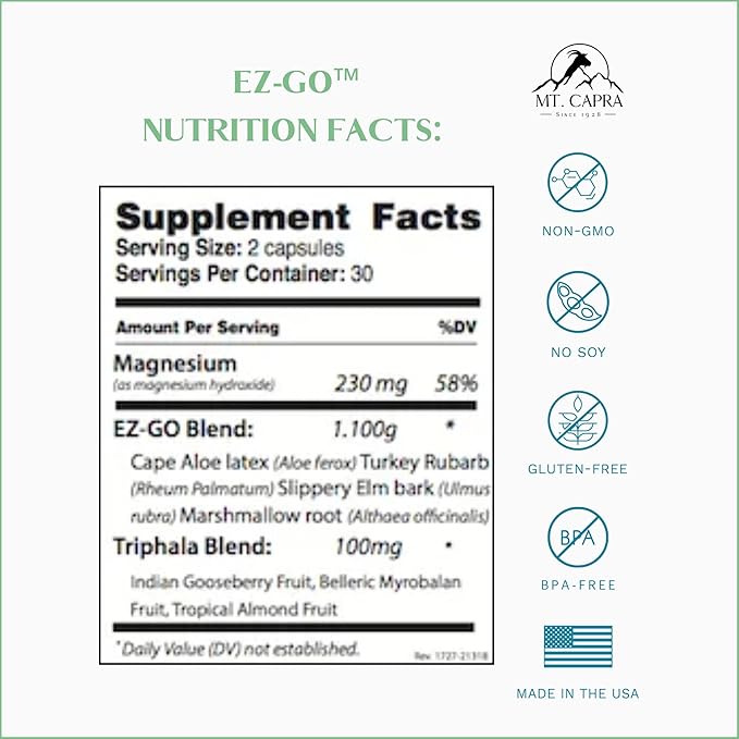 Doctors Choice, Naturally Ez-go Capsules, 60-count Bottle