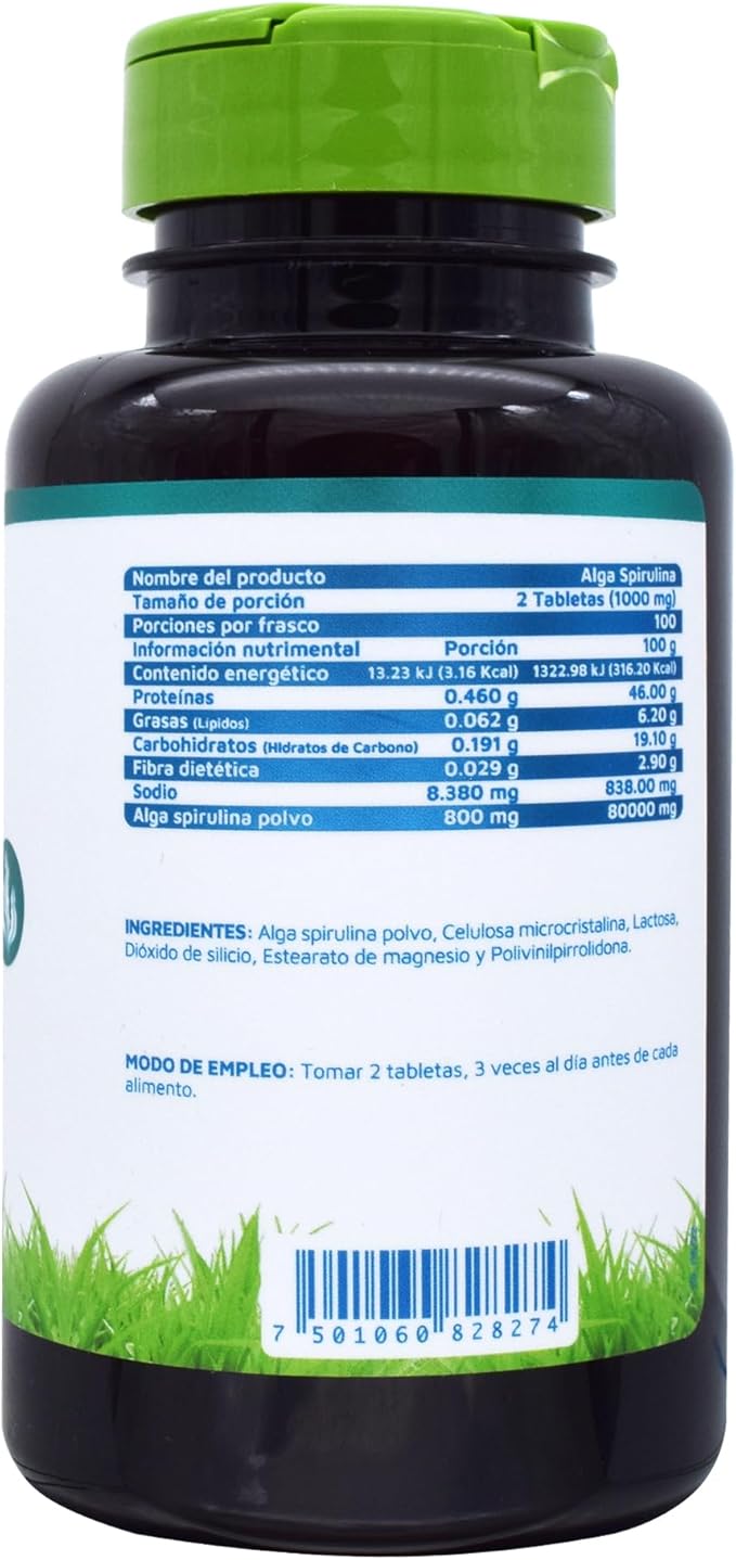 Vidanat Spirulina Algae 200 Tablets – 400mg per Tablet – Natural Superfood for Energy, Immune Support & Detox – 200 Tablets (Pack of 1)