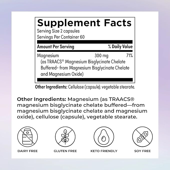 Reignite Wellness by JJ Virgin | Magnesium Body Calm | Chelated Magnesium Supplement for Energy Production, Sense of Calm & Immune Support | Magnesium Bisglycinate Chelate Complex | 120 Capsules