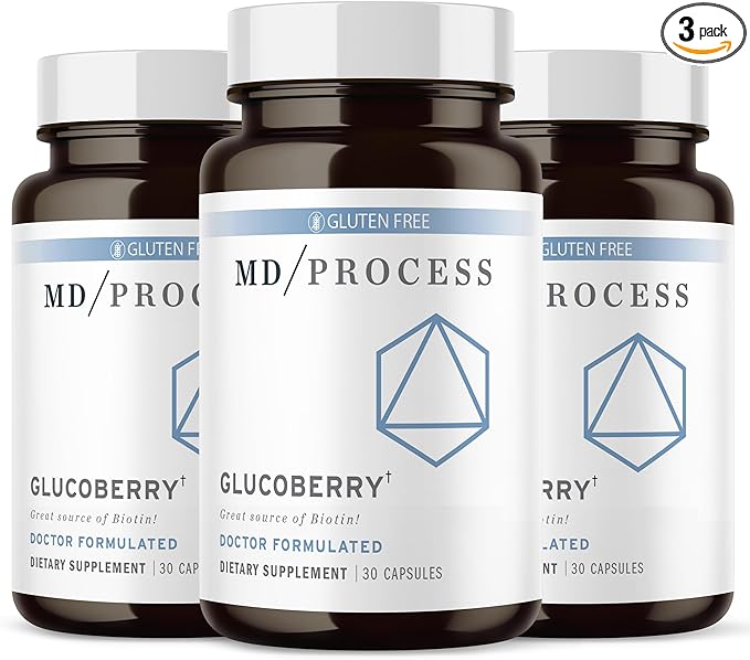 GlucoBerry Maqui Berry Extract with Chromium Picolinate for Blood Health Support - with Biotin and Gymnema Sylvestre - Doctor Formulated - 30 Capsules, 3 Pack