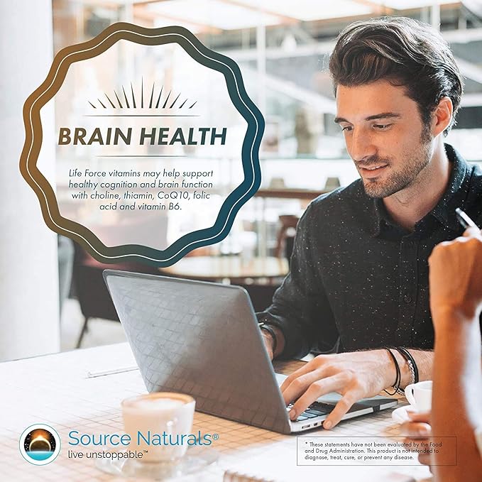 Source Naturals Life Force Multiple Iron Free Daily Multivitamin High Potency Essential Vitamins, Minerals, Antioxidants & Nutrients - Energy & Immune Boost* - 60 Capsules