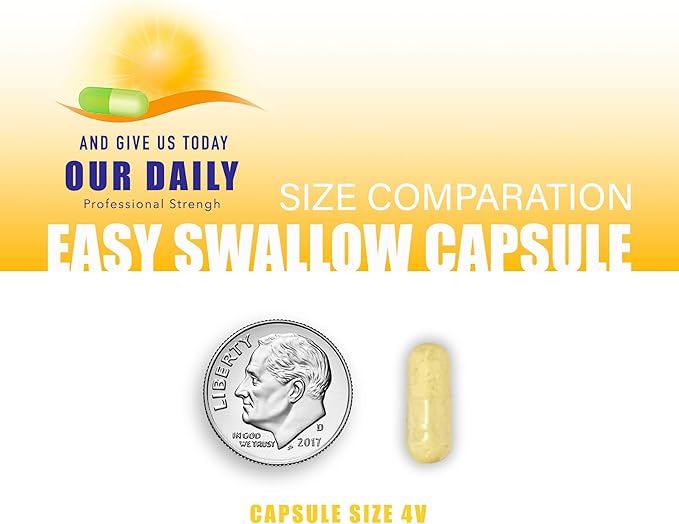 Our Daily Vites L-Methylfolate 7.5 mg / 7500 mcg Maximum Strength Active Folate, 5-MTHF, Filler Free, Gluten Free, Non-GMO, Vegetarian Capsules 60 Capsules