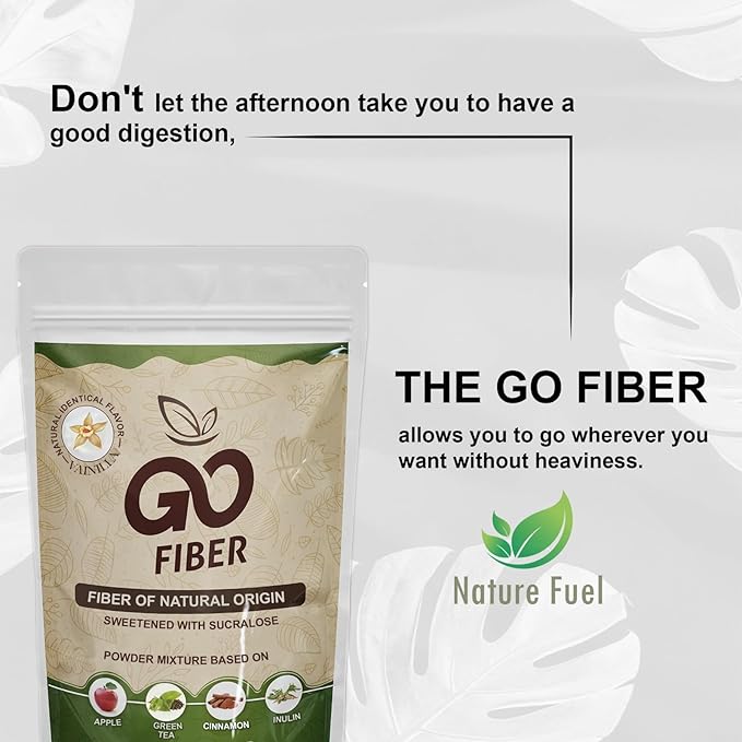 Go Fiber 100% Organic Fiber, Natural Fiber Supplement, Vanilla, 10.6 oz
