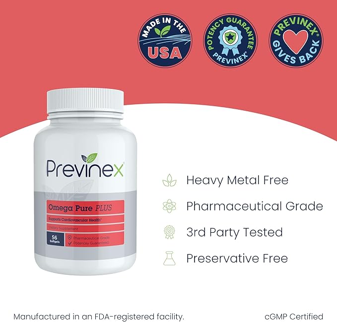 Omega Pure Plus: Omega-3 Fish Oil Supplement. Mercury Free. Triple Strength. Supports Heart Health, Cognitive Health, and Immune Health.