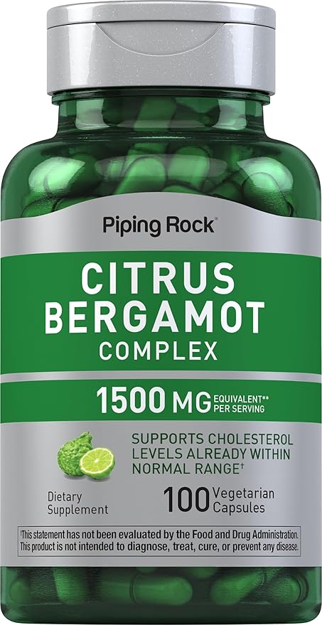 Piping Rock Citrus Bergamot Extract 1500mg | 100 Capsules | Complex Supplement | Vegetarian, Non-GMO, Gluten Free