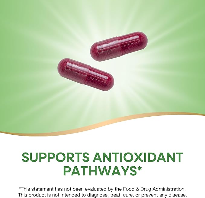 Nature's Way Beet Root, Supports Antioxidant Pathways*, Helps Neutralize Free Radicals*, 1,000 mg per 2-Capsule Serving, Vegan, 100 Capsules (Packaging May Vary)