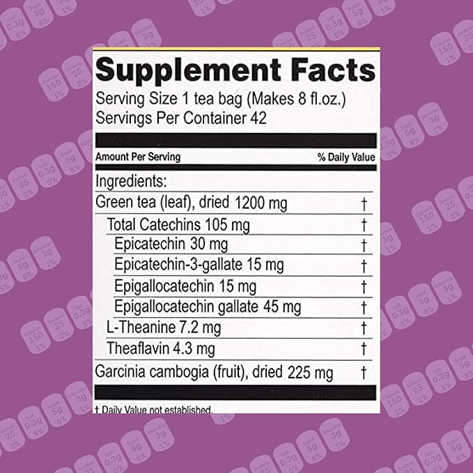 HYLEYS Tea Garcinia Cambogia Green Tea with Assorted Flavors - 42 Tea Bags (12 Pack - 504 Tea Bags Total)