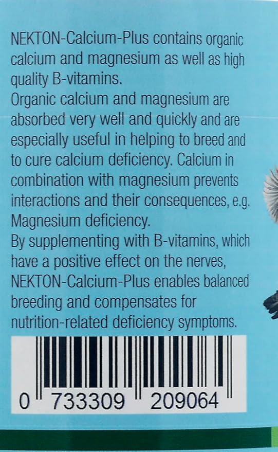 Nekton Calcium-Plus Calcium and Magnesium with B Vitamins for Birds 650gm / 1.43Lb, White