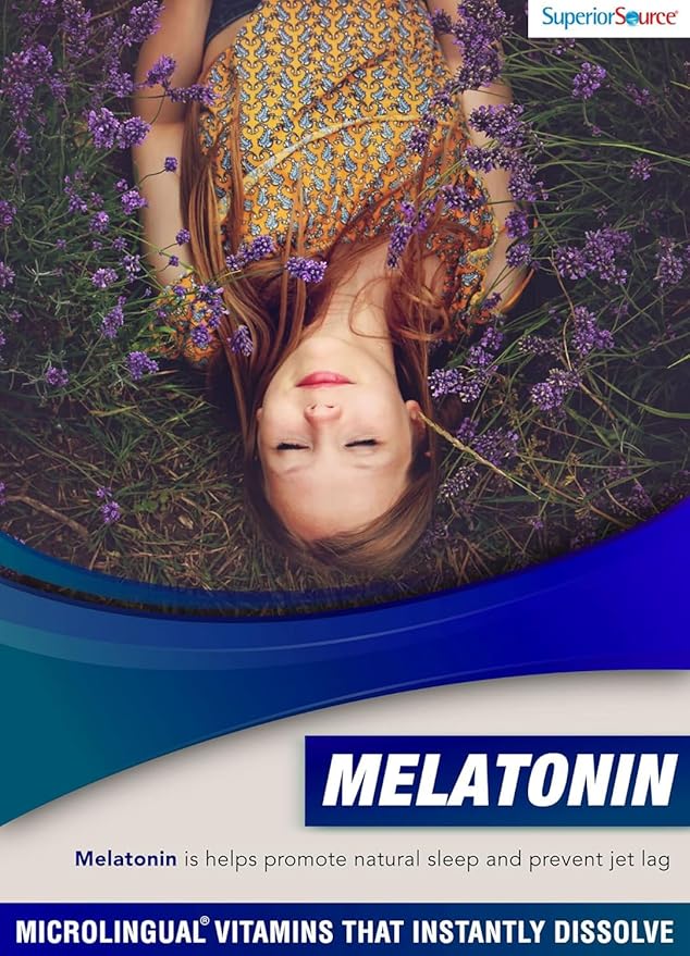 Superior Source Super Slumber Helper - Melatonin Supplement with L-Theanine & Chamomile Flower Powder - Supports Healthy & Natural Sleep with Valerian Root Powder & GABA - 90 Instant Dissolve Tablets