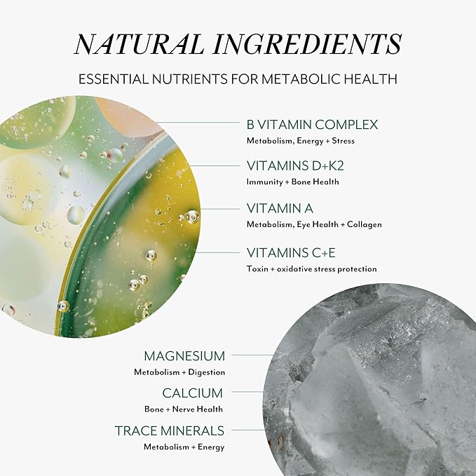 Veracity Metabolic Multivitamin for Women - Vitamin B Complex, Magnesium, Calcium, Essential Vitamins Supplement, Trace Minerals for Metabolism, Energy, Immune Support & Cellular Detox