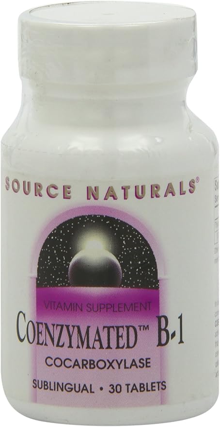 Source Naturals Coenzymated B-1, Cocarboxylase, 25 Mg, 30 Count