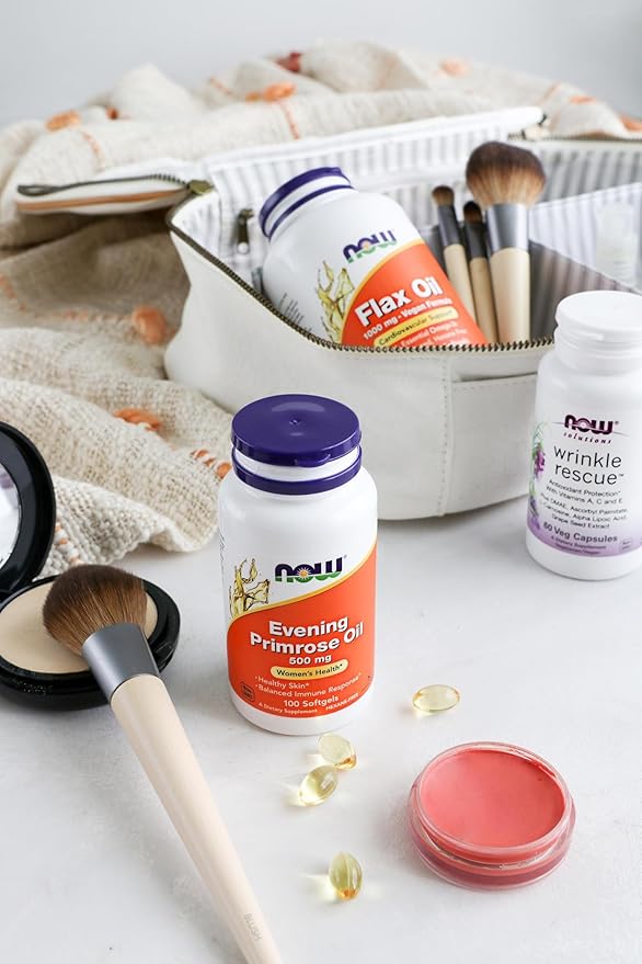 NOW Foods Supplements, Evening Primrose Oil 500 mg with Naturally Occurring GLA (Gamma-Linolenic Acid), 100 Softgels