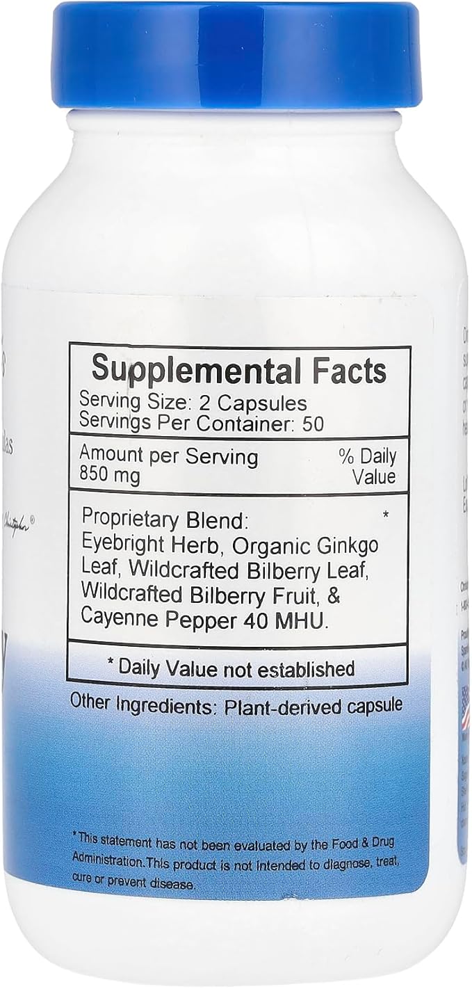 Dr Christopher's Formula Bilberry Eye, 100 Count