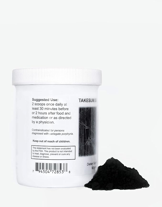 Supreme Nutrition Takesumi Supreme, Pure 60 Grams Activated Bamboo Charcoal Powder