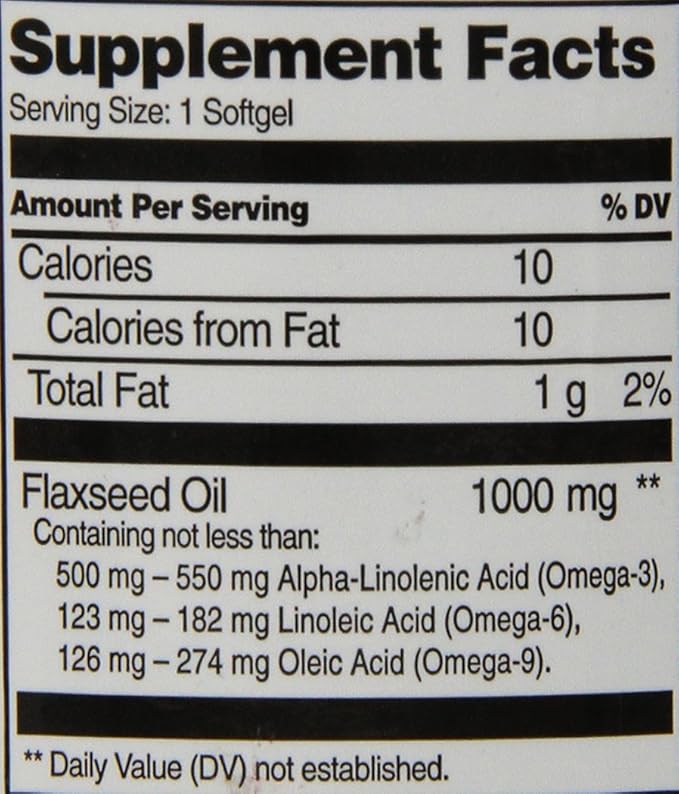 21st Century Flaxseed Oil 1000 Mg Softgels, 120-Count (22871) (Pack of 2)