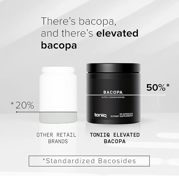 Bacopa - Ultra High Potency 28:1 Extract with 50% Bacosides - Highly Concentrated - Third-Party Lab Tested - 90 Capsules