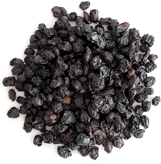 Frontier Co-op Dried Elderberries, 1lb Bulk Bag, European Whole | Kosher & Non-GMO Elderberry Dried Fruit for Elderberry Powder, Tea, Immune Support