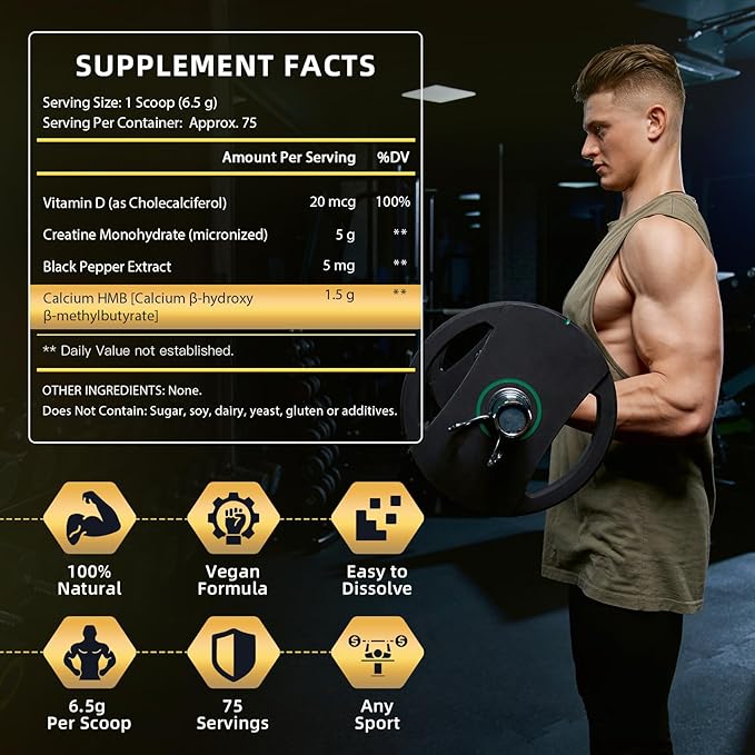 Micronized Creatine Monohydrate for Women and Men, Creatine Powder for Men-Women for Improve Performance and Strength, Support Muscle Growth and Workout Recovery, 6.5g per Servings, 75 Servings