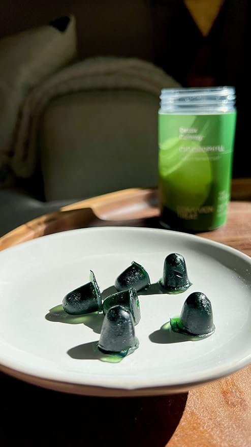 BOD Chlorophyll Gummies for Energy, Immune Support, Skin Health, Internal Deodorant, Fresh Breath, with Ashwagandha, Vegan, Gluten Free, Sugar Free, 75mg per Serving, Apple, 60 Servings