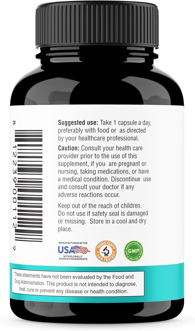 Magnesium Glycinate 400mg Capsules with Quercetin | Quality Sleep, Relaxation, Muscle, Bone Health & Immune Support | 120 Count (Pack of 2) | Easy to Swallow | for Women and Men