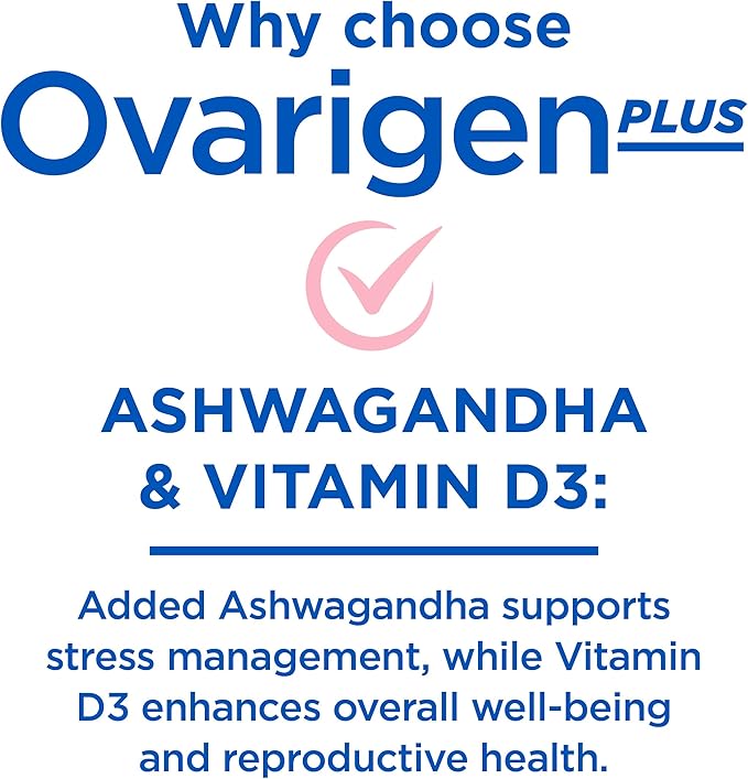 Ovarigen Plus, Myo & D-Chiro Inositol Blend Powder – 40:1 Blend with Folic Acid, Ashwagandha Powder, and Vitamin D3 - Help Manage PCOS Symptom, Hormone Balance, and Natural Fertility Aid, 60 Sachets