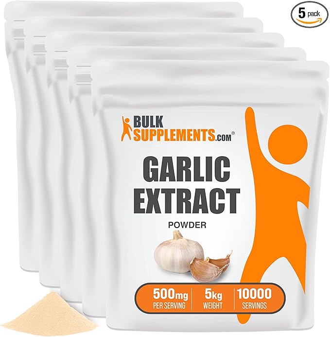 BulkSupplements.com Garlic Extract Powder - Antioxidants Supplement - Garlic Extract Supplement - Garlic Supplements - Blood Circulation Supplements (5 Kilograms - 11 lbs)