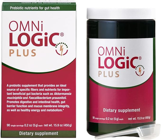Omni-Logic Plus Prebiotic - Prebiotic Fiber Powder, Supports Balanced Gut Bacteria and Optimal Digestive Health - Non-GMO Daily Fiber Supplement Powder (90 Servings)