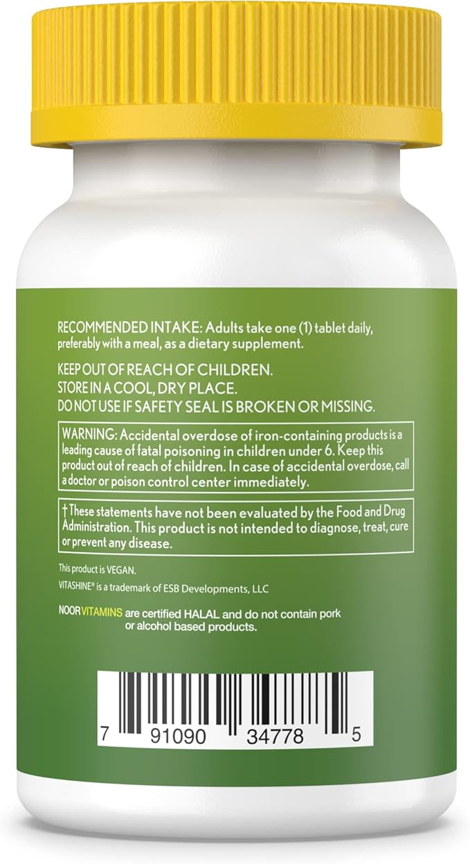 Noor Vitamins Halal Womens Multivitamin & Mineral I Once Daily Vitamin Supplement I Vegan | Supports Energy, Immunity, Metabolism, Healthy Appearance and Stages of Motherhood I 2-Month Supply