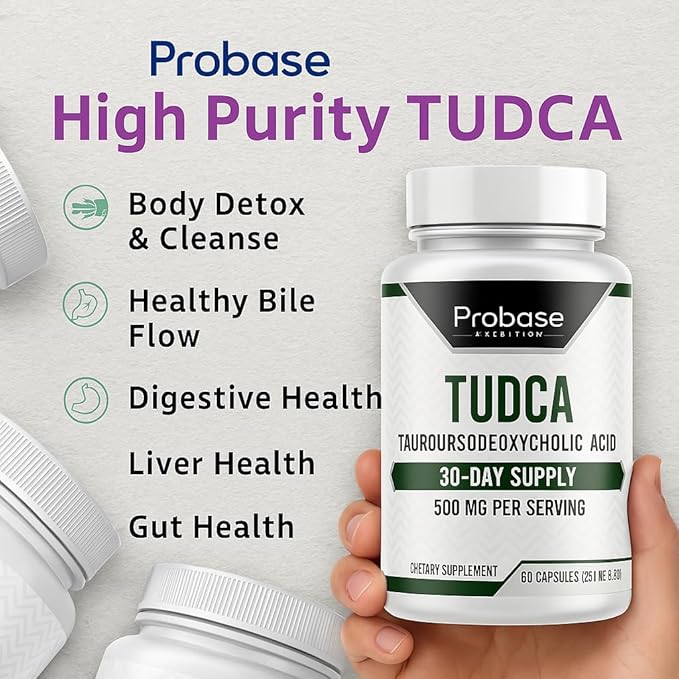 TUDCA – Premium Liver Support, Cleanse, Detox and Repair Supplement – 500mg Per Serving – 60 Capsules – High Purity Bile Salt Formula – Vegan, Non-GMO