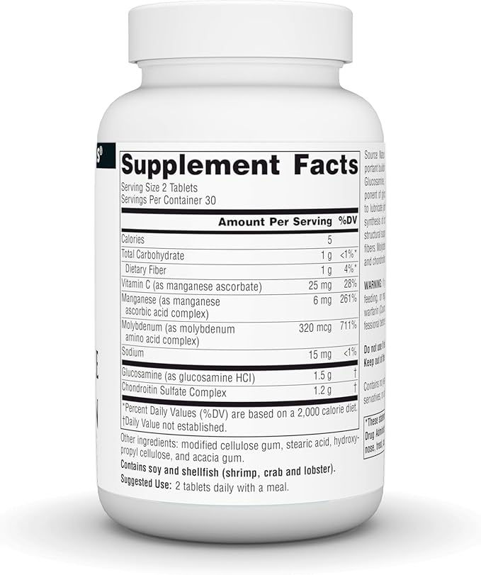 Source Naturals Extra Strength Glucosamine Chondroitin, Promotes Healthy Joints*, 60 Tablets