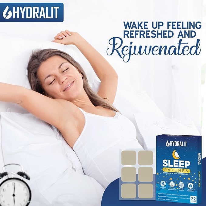 Sleep Patches for Adults Extra Strength Sleeping Aid Patch Melatonin Restful Nights Time-Released Formula Skin Jet Lag Travel Friendly Last All Night Men and Women Better Morning 72 Pack