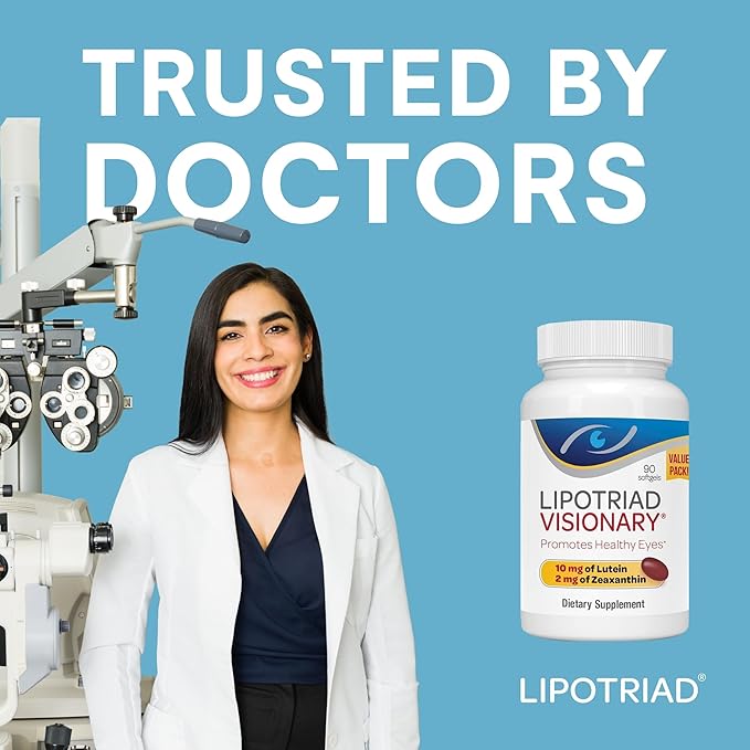 Visionary Eye Vitamin and Mineral Supplement with AREDS2® Ingredients in Our own Custom Formula, 90 Count
