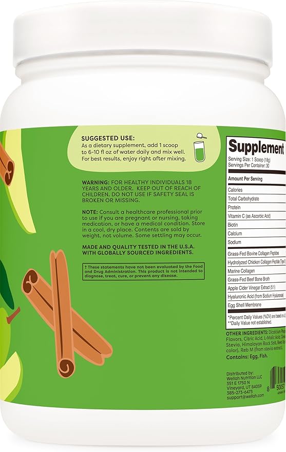 The Afterglow Multi Collagen Protein + Beauty (30 Servings, Cinnamon Pear) - Hair, Skin, Nail & Joint Support - Non-GMO and Gluten Free